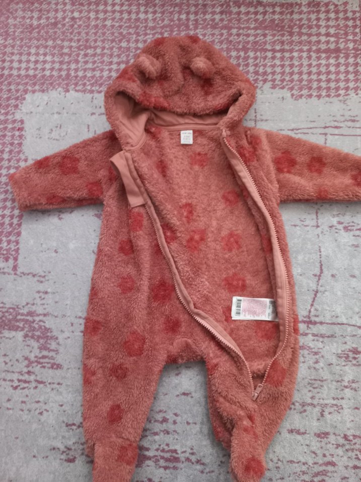 Pembe Kürklü Bebek Kız Tulumu - Görsel 2