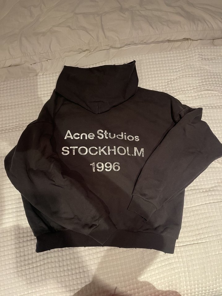 Acne Studios Siyah Kapüşonlu Sweatshirt - Görsel 2