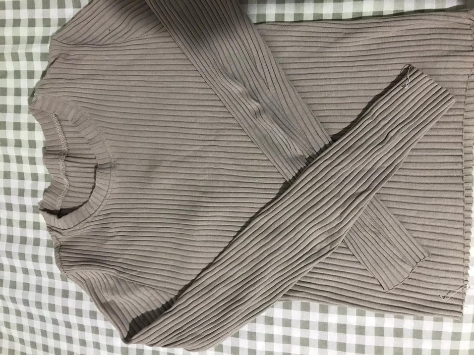 parmak gecirmeli spor hirka ve bluz - Görsel 5