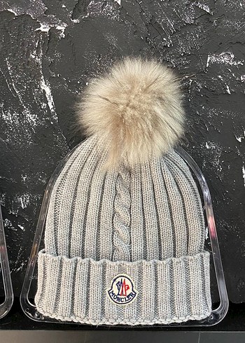 Kürk Detaylı Siyah Yün Kadın Bere - Görsel 3