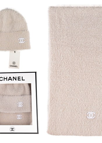 Pembe Örgü Kadın Bere ve Atkı Seti - Görsel 3