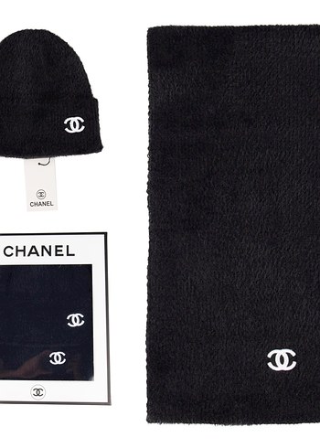 Pembe Örgü Kadın Bere ve Atkı Seti - Görsel 4