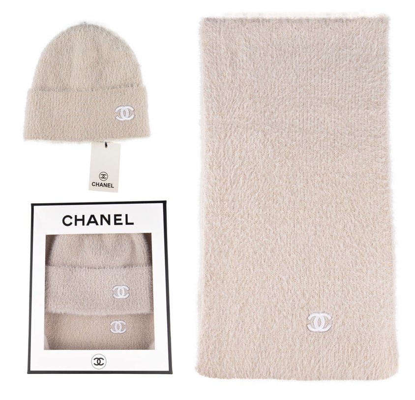 Pembe Örgü Kadın Bere ve Atkı Seti - Görsel 3