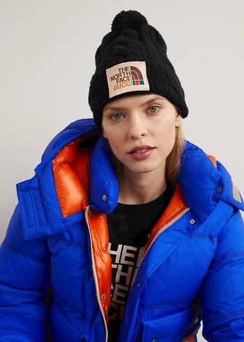 Pembe Örgü Kadın Bere The North Face Gucci - Görsel 4