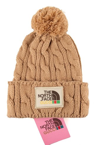 Pembe Örgü Kadın Bere The North Face Gucci - Görsel 5