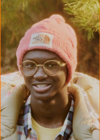 Pembe Örgü Kadın Bere The North Face Gucci - Görsel 2