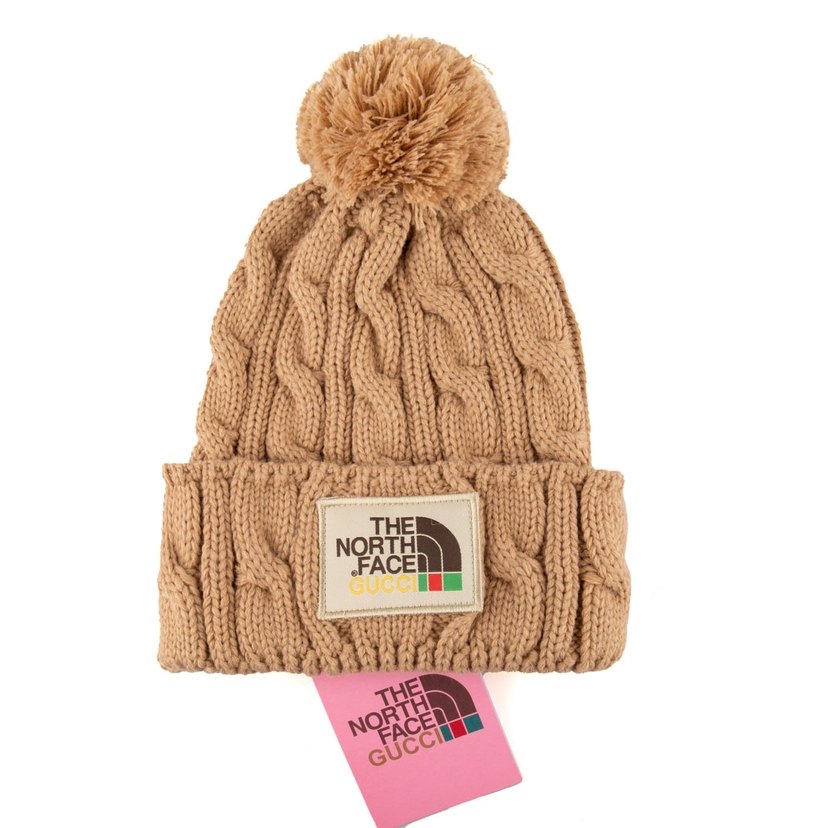 Pembe Örgü Kadın Bere The North Face Gucci - Görsel 5