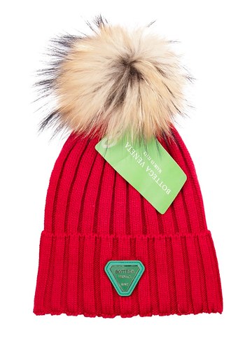 Gri Kürklü Mavi Yün Kadın Bere - Görsel 3