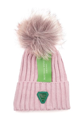 Gri Kürklü Mavi Yün Kadın Bere - Görsel 4