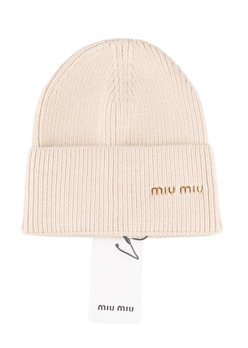 Miu Miu Beyaz Örgü Yün Bere - Görsel 2