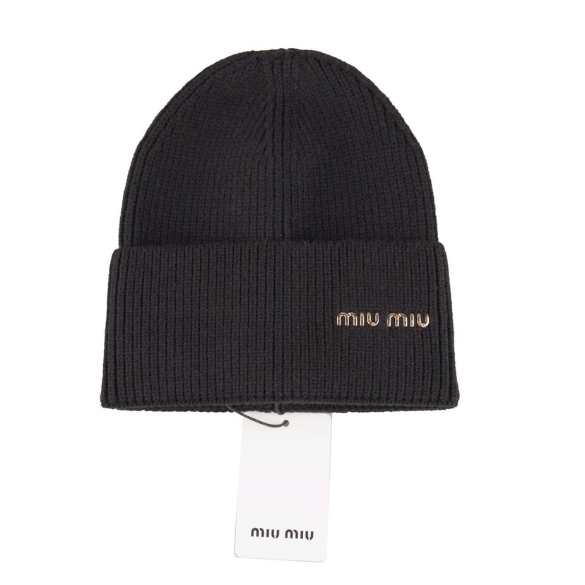 Miu Miu Beyaz Örgü Yün Bere - Görsel 5