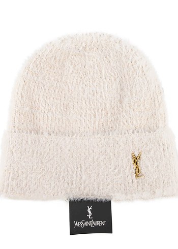 Beyaz Kürklü Kadın Bere - Yves Saint Laurent - Görsel 4