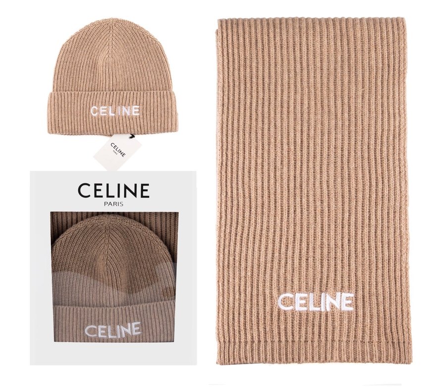 Pembe Örgü Celine Kadın Bere ve atkı. - Görsel 4