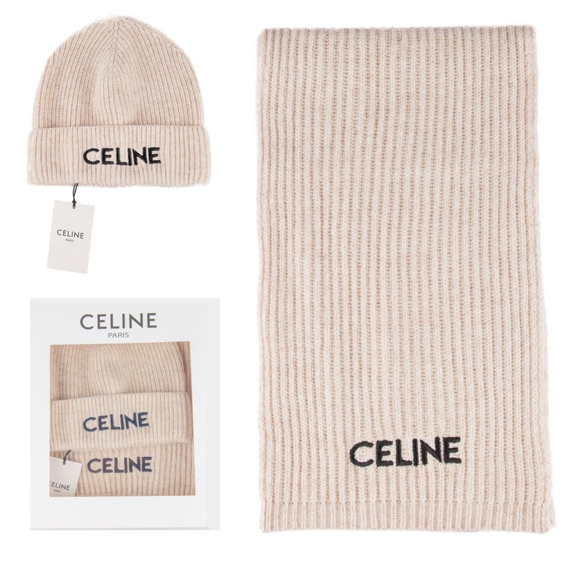 Pembe Örgü Celine Kadın Bere ve atkı. - Görsel 5