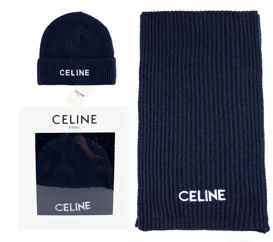 Pembe Örgü Celine Kadın Bere ve atkı. - Görsel 2