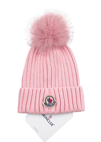 Moncler Bordo Kürk Detaylı Kadın Bere - Görsel 7