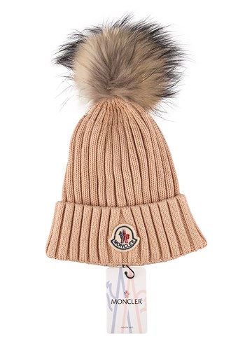 Moncler Bordo Kürk Detaylı Kadın Bere - Görsel 5