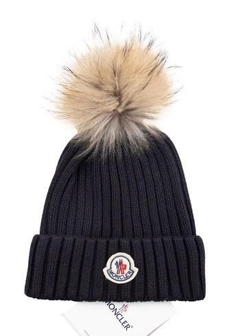 Moncler Bordo Kürk Detaylı Kadın Bere - Görsel 9