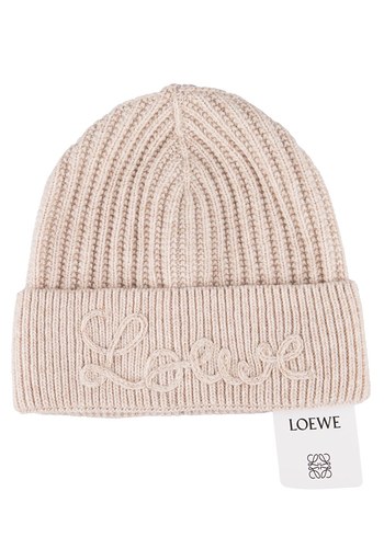 Beyaz Örgü Yün Kadın Bere - LOEWE - Görsel 2