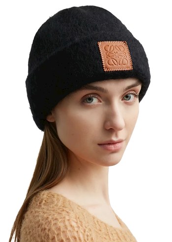 Bej Örgü Kadın Yün Bere ve atkı . - Görsel 6