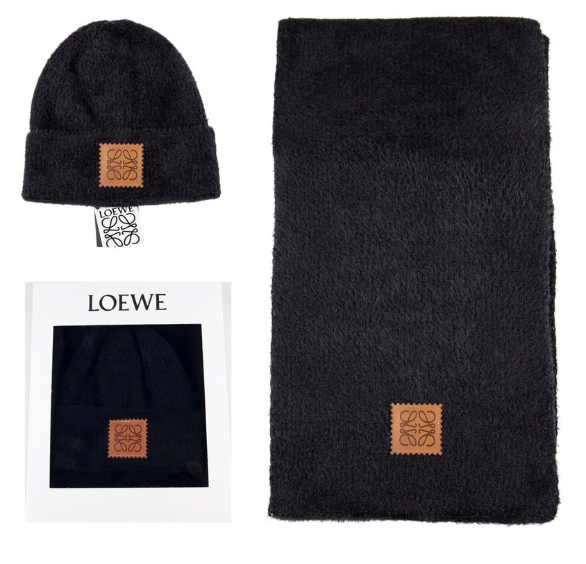 Bej Örgü Kadın Yün Bere ve atkı . - Görsel 5