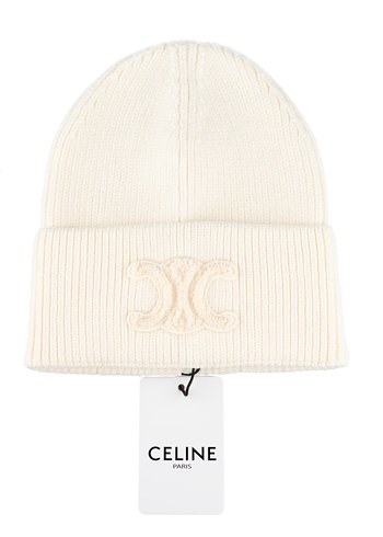 Celine Gri-Beyaz Örgü Yün Kadın Bere - Görsel 13