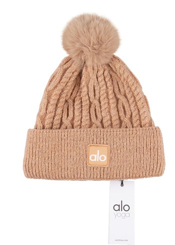 Kahverengi Örgü Kadın Yün Bere - Görsel 2