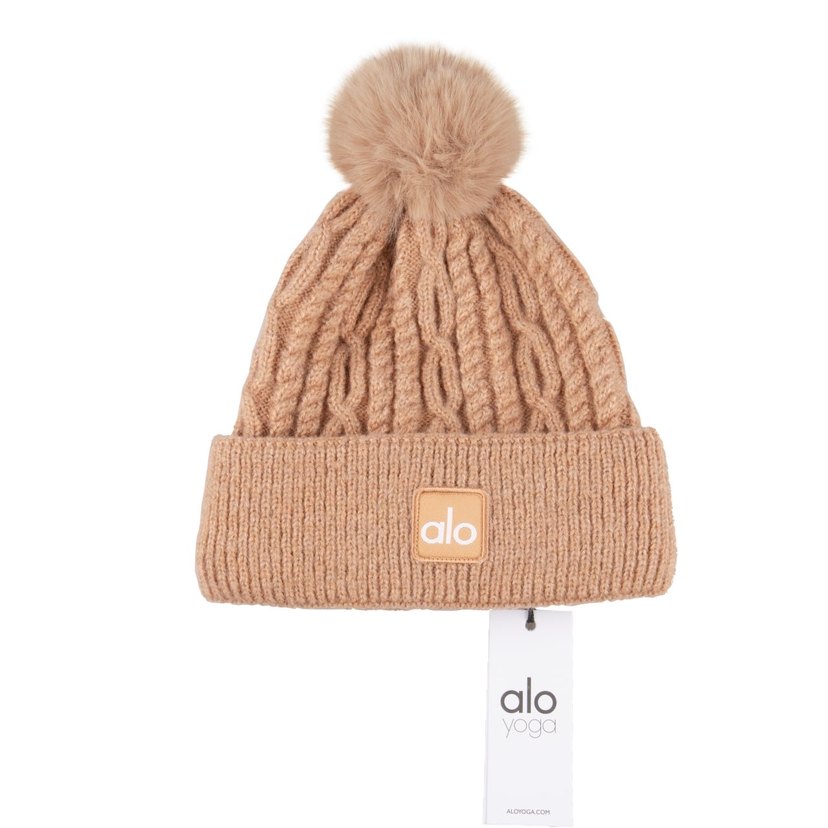 Kahverengi Örgü Kadın Yün Bere - Görsel 2