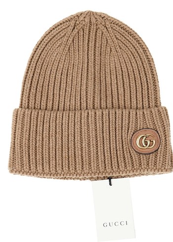 Bej Örgü Gucci Kadın Bere - Görsel 7