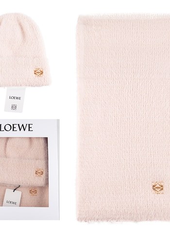 Loewe Örgü Kadın Yün Bere ve Atkı Seti - Görsel 2