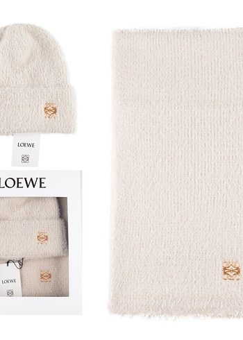 Loewe Örgü Kadın Yün Bere ve Atkı Seti - Görsel 3