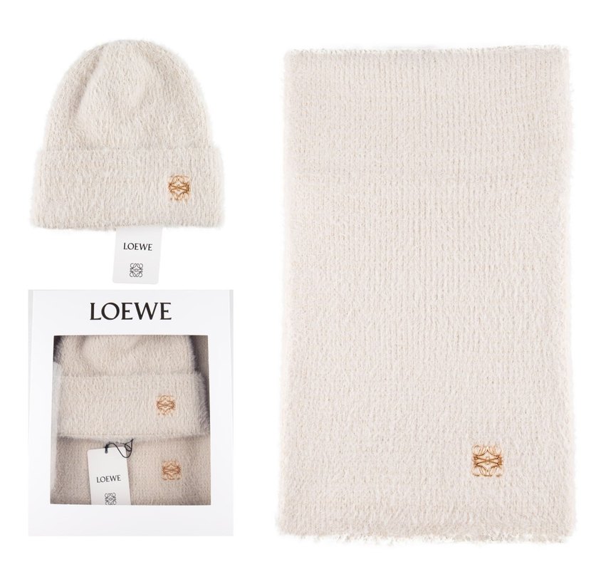 Loewe Örgü Kadın Yün Bere ve Atkı Seti - Görsel 3