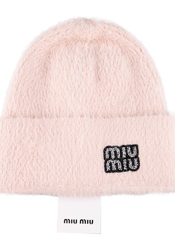 Beyaz Örgü Miu Miu Kadın Bere - Görsel 4