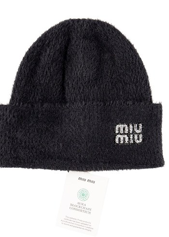 Beyaz Örgü Miu Miu Kadın Bere - Görsel 2