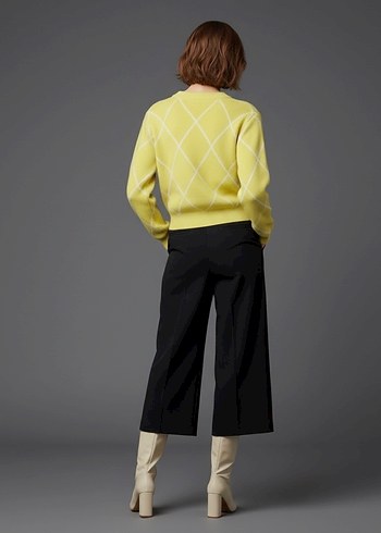 Sarı Bisiklet Yaka Triko Kazak - Görsel 3