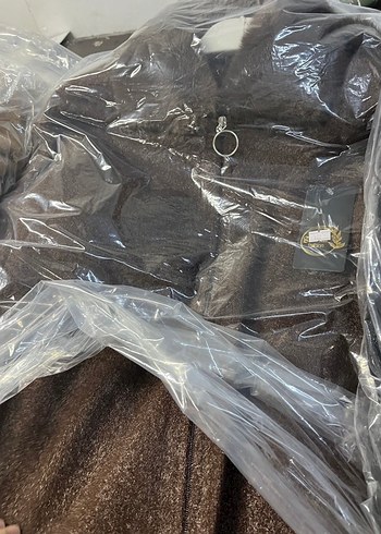 Kadın Kahverengi Parlak Triko Hırka - Görsel 4