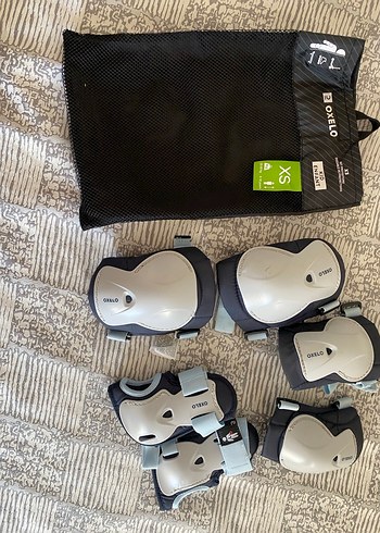 Gri Desenli Motosiklet Dizliği kolluk bileklik decathlon marka - Görsel 5