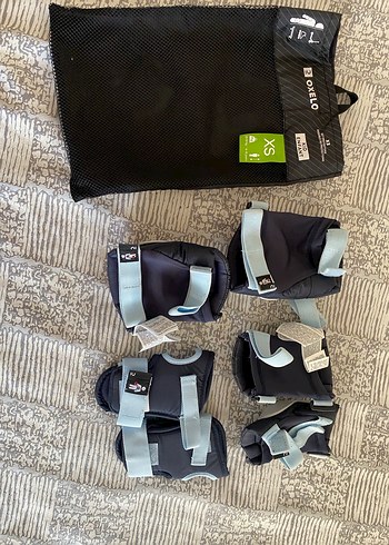 Gri Desenli Motosiklet Dizliği kolluk bileklik decathlon marka - Görsel 4