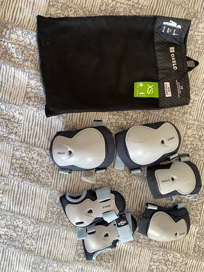 Gri Desenli Motosiklet Dizliği kolluk bileklik decathlon marka - Görsel 5