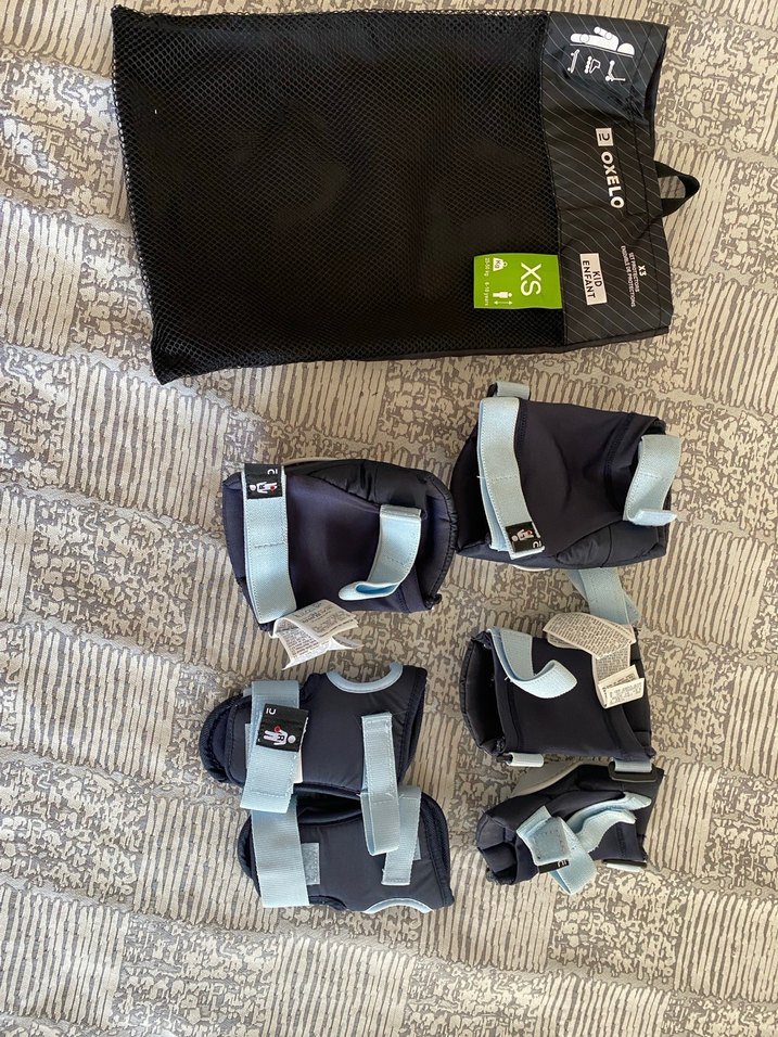 Gri Desenli Motosiklet Dizliği kolluk bileklik decathlon marka - Görsel 4