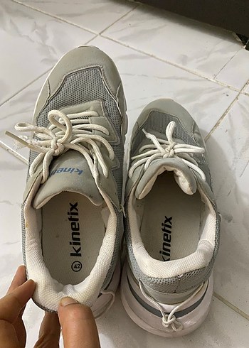 Gri Bağcıklı erkek Spor Ayakkabı - Görsel 3