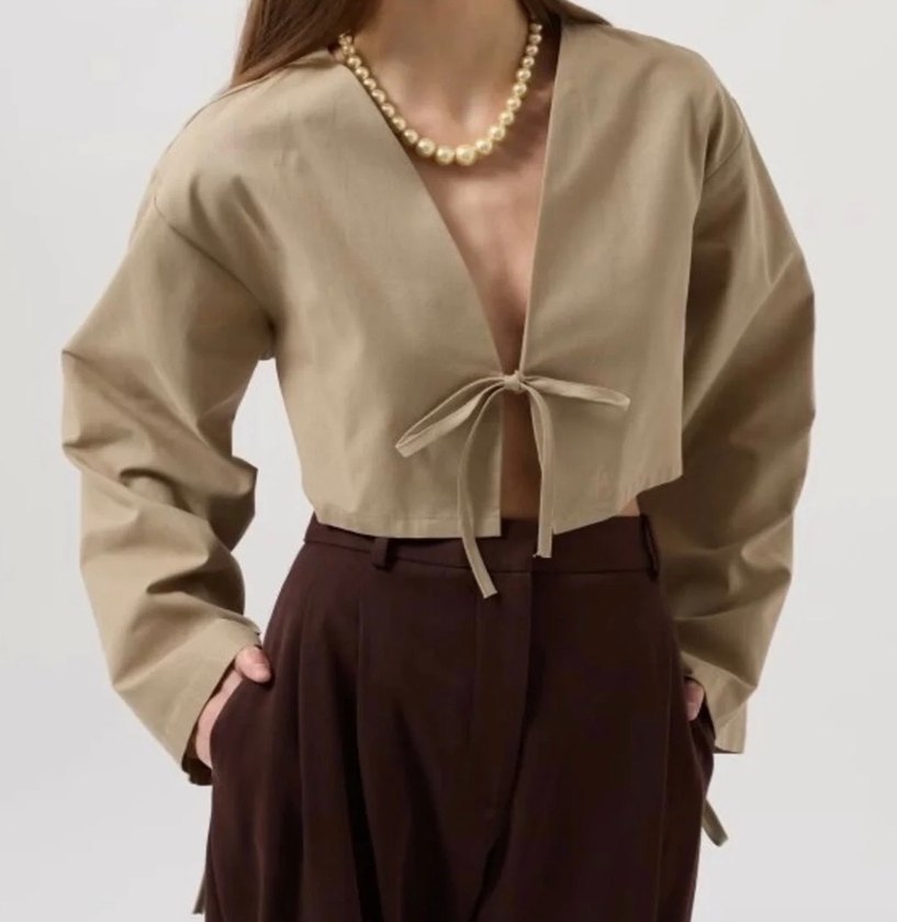 Bağlamalı bluz - Görsel 2
