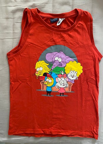 Renkli Baskılı Kırmızı Erkek Çocuk Atlet - Görsel 5