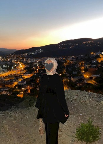 Uzun Siyah Transparan Kol Detaylı Elbise
