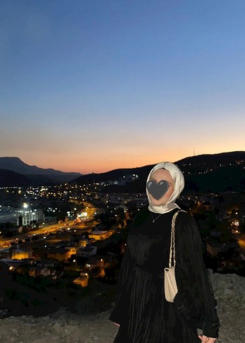 Diğer Uzun Siyah Transparan Kol Detaylı Elbise
