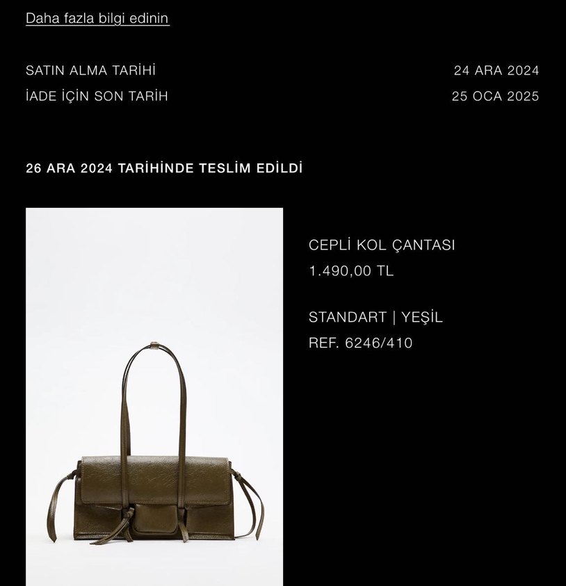Haki Zara Kadın Çanta - Görsel 2