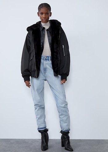 Çift taraflı zara bomber kürk - Görsel 2