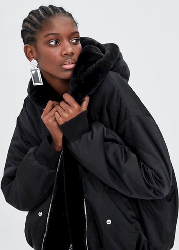 Çift taraflı zara bomber kürk - Görsel 4