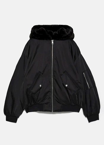 Çift taraflı zara bomber kürk - Görsel 6