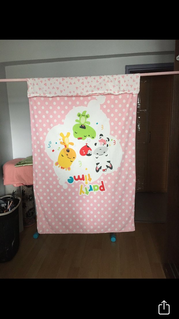 Pembe Puantiyeli Çocuk Battaniyesi - Görsel 2